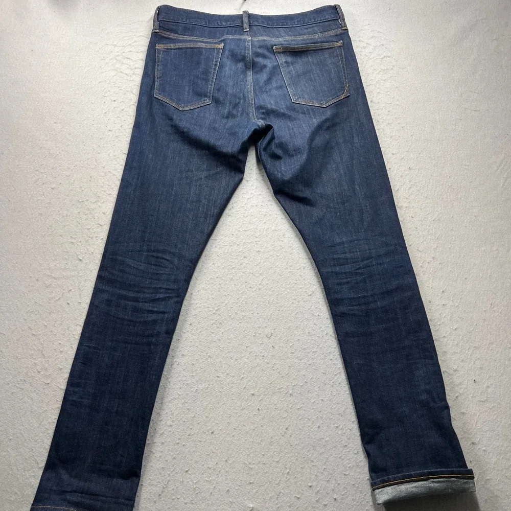 Banana Republic Selvedge Jeans Mens 33x34 Dark Wash Slim Reissue CA 94-105 Blue